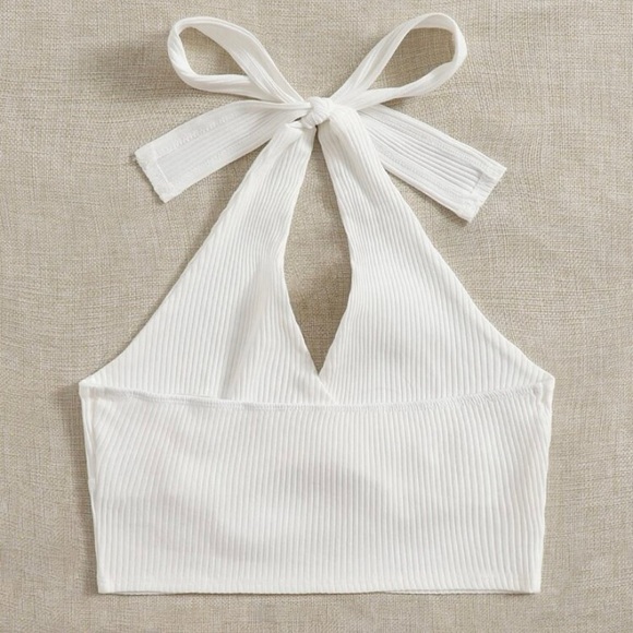 Rib Knit Halter Top - Picture 2 of 4